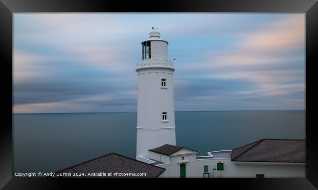 Trevouse Head Lighthouse LE Framed Print by Andy Durnin
