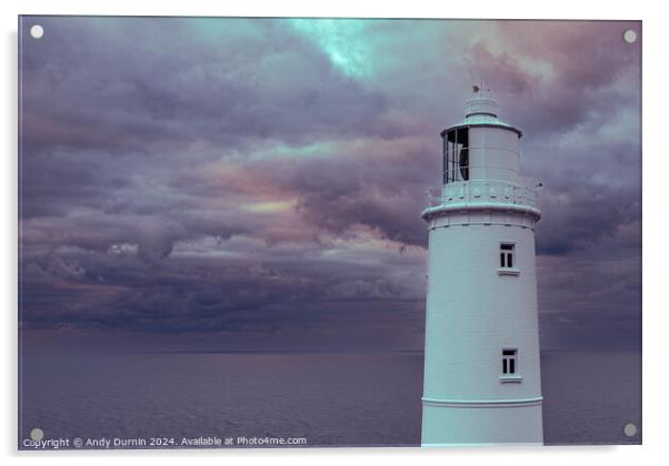 Trevose Head Lighthouse Dramatic Acrylic by Andy Durnin