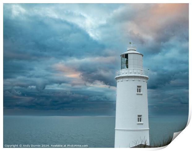 Trevose Head Lighthouse Dramatic Print by Andy Durnin