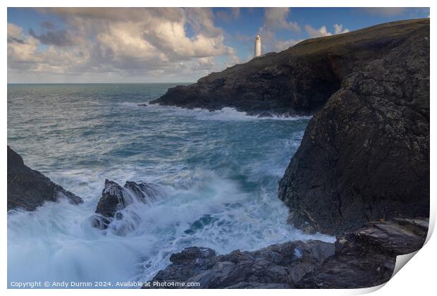 Trevose Head Lighthouse Print by Andy Durnin