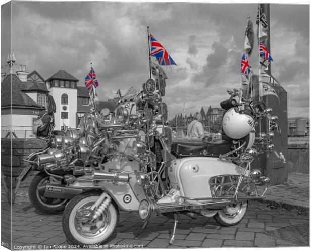 Mod Scooters  Canvas Print by Ian Stone