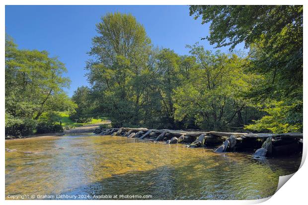 Tarr Steps Devon Print by Graham Lathbury