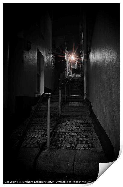 Dartmouth Night Steps Print by Graham Lathbury