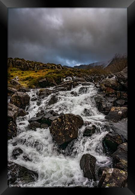 Views around Snowdonia in Winter, North Wales Framed Print by Gail Johnson