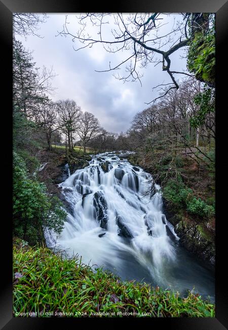 Views around Snowdonia in Winter, North Wales Framed Print by Gail Johnson