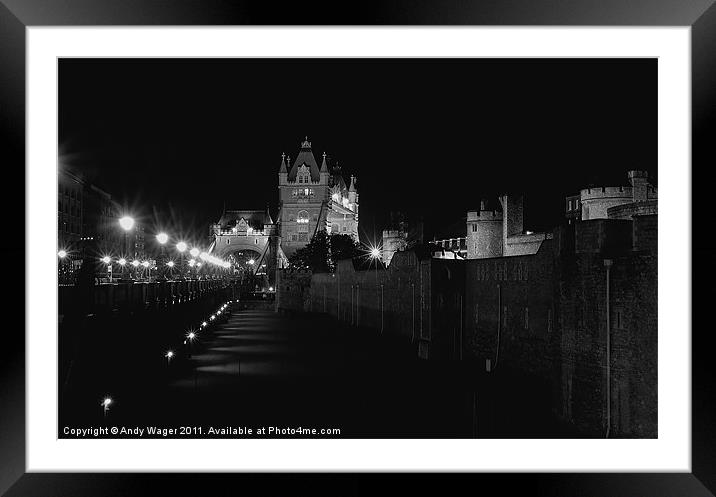 Tower Bridge and The Tower of London Framed Mounted Print by Andy Wager