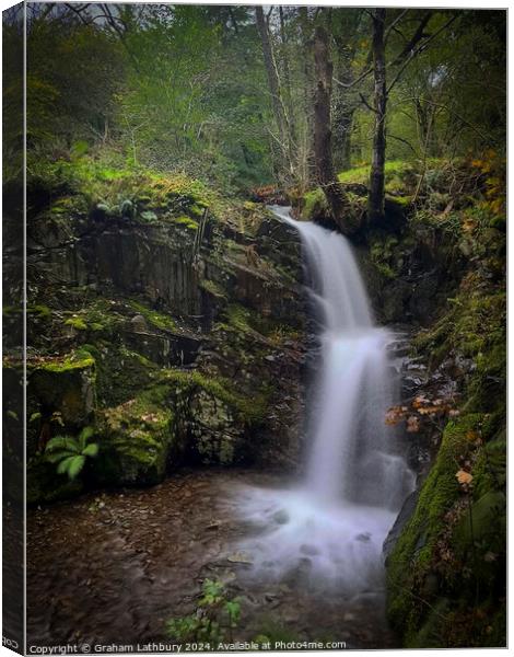 Lake District Waterfall Canvas Print by Graham Lathbury