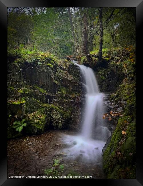 Lake District Waterfall Framed Print by Graham Lathbury