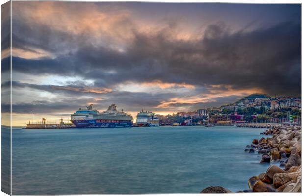 The Port of Funchal Canvas Print by Roger Green