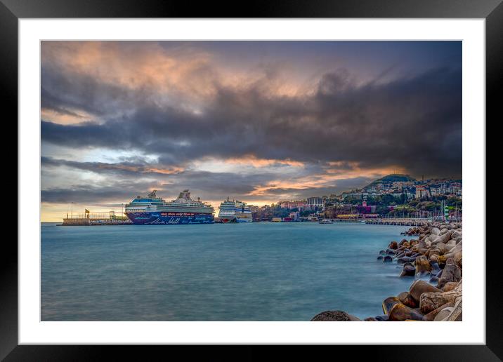 The Port of Funchal Framed Mounted Print by Roger Green