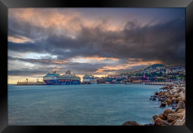 The Port of Funchal Framed Print by Roger Green