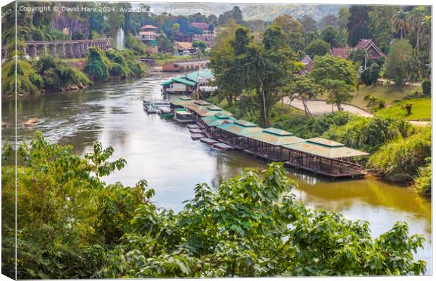 River Kwai at Tham Krasae Canvas Print by David Hare