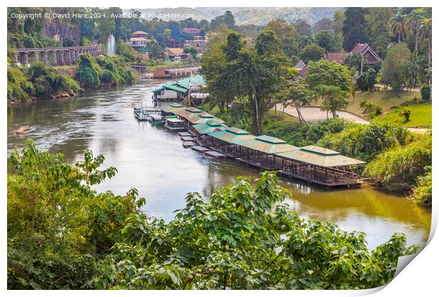 River Kwai at Tham Krasae Print by David Hare