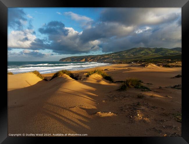 Guincho stormy 1 Framed Print by Dudley Wood