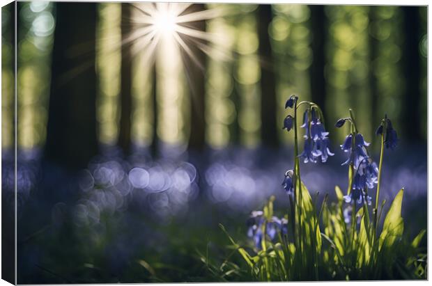 Bluebell Wood Canvas Print by Picture Wizard