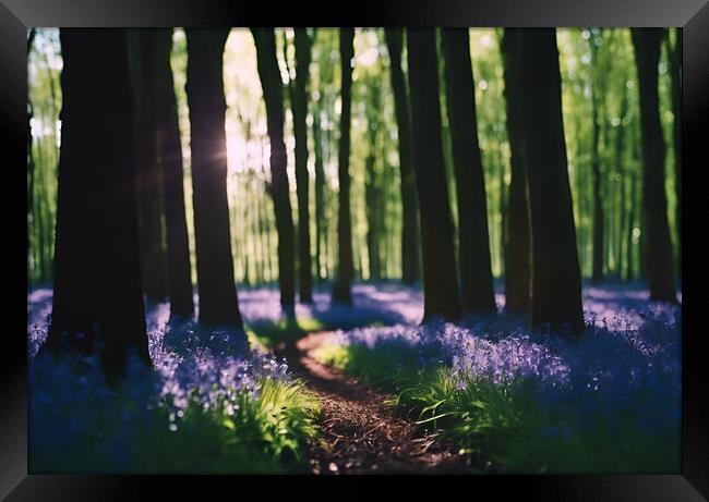 Bluebell Wood Framed Print by Picture Wizard