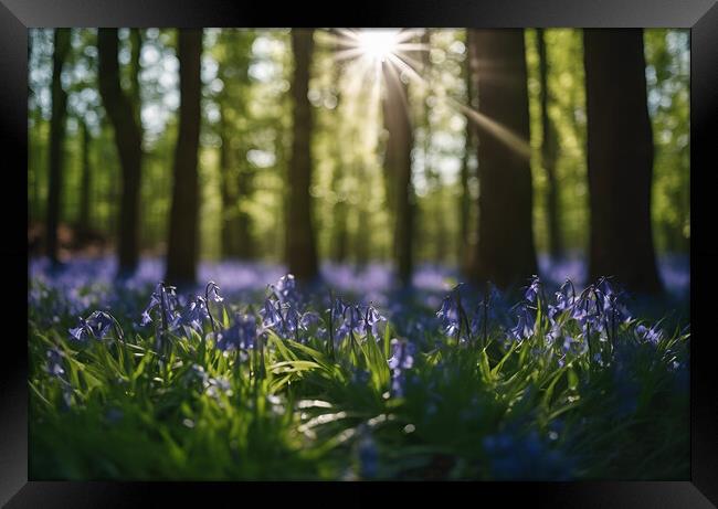 Bluebell Wood Framed Print by Picture Wizard