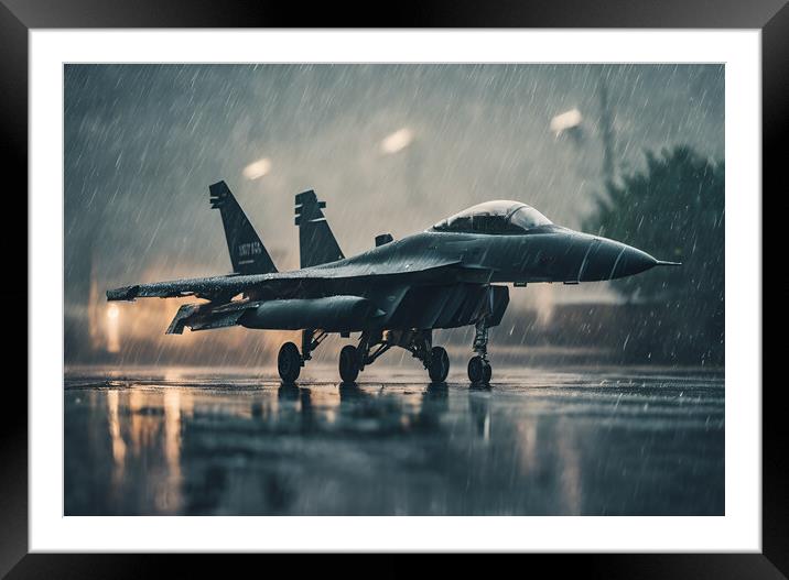 Stealth Fighter Framed Mounted Print by Picture Wizard