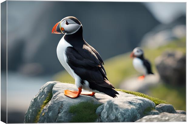 Puffin Canvas Print by Picture Wizard