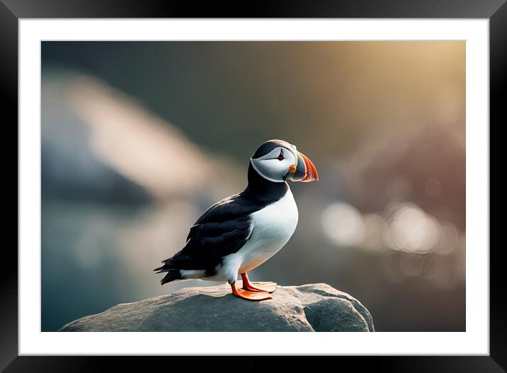 Puffin Framed Mounted Print by Picture Wizard