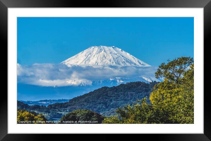 Mount Fuji Hiratsuka Kanagawa Japan Framed Mounted Print by William Perry