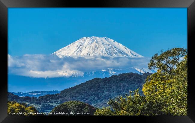 Mount Fuji Hiratsuka Kanagawa Japan Framed Print by William Perry
