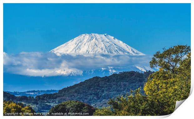 Mount Fuji Hiratsuka Kanagawa Japan Print by William Perry