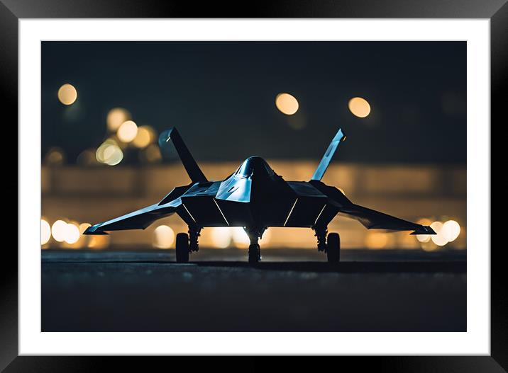 Stealth Jet Framed Mounted Print by Picture Wizard