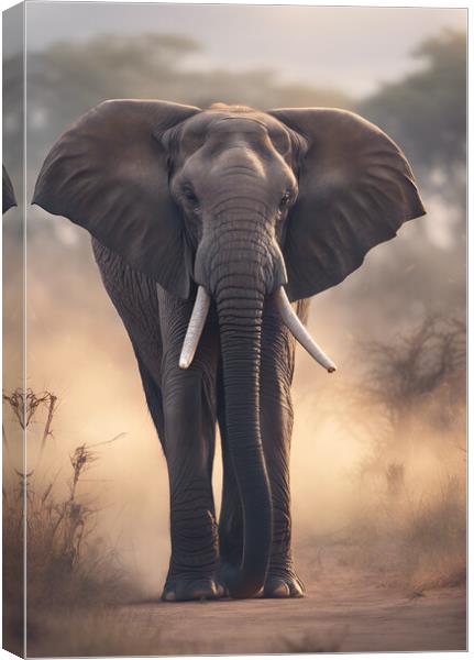 African Elephant Canvas Print by Picture Wizard