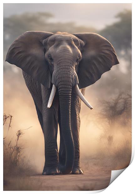 African Elephant Print by Picture Wizard