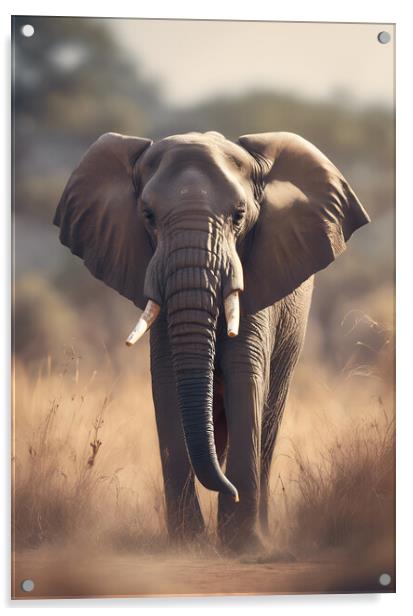 African Elephant Acrylic by Picture Wizard
