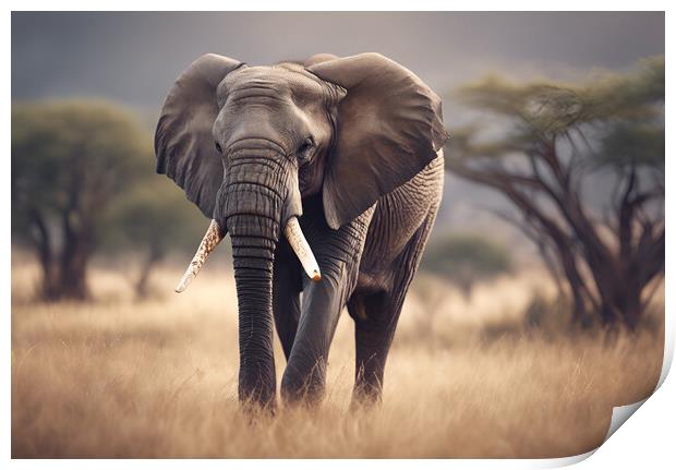 African Elephant Print by Picture Wizard