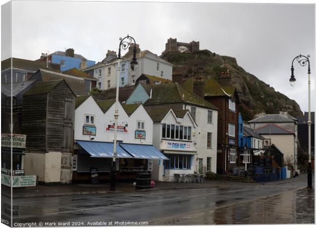 Rock-a Nore of Hastings. Canvas Print by Mark Ward