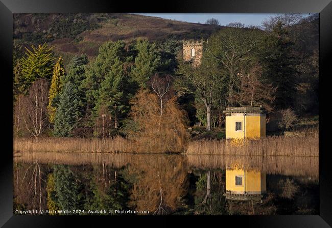 Reflections at Duddingston Loch, Edinburgh, Scotla Framed Print by Arch White