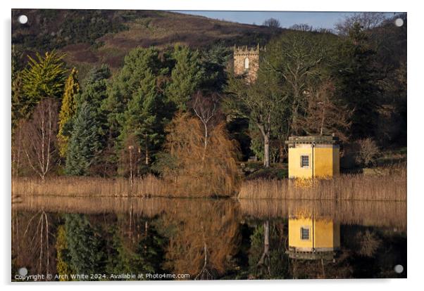 Reflections at Duddingston Loch, Edinburgh, Scotla Acrylic by Arch White