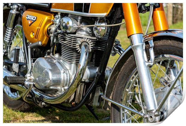 Classic Hinda 350cc Print by Chris Yaxley