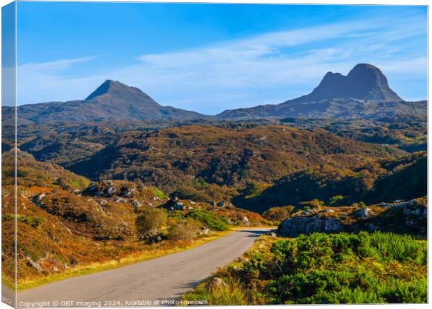 Suliven Assynt Mountains Scottish Highlands Canvas Print by OBT imaging