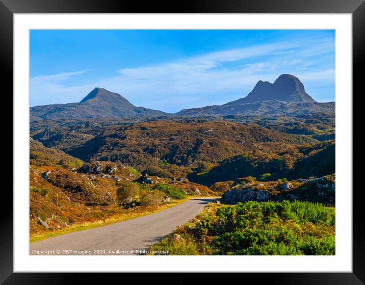 Suliven Assynt Mountains Scottish Highlands Framed Mounted Print by OBT imaging