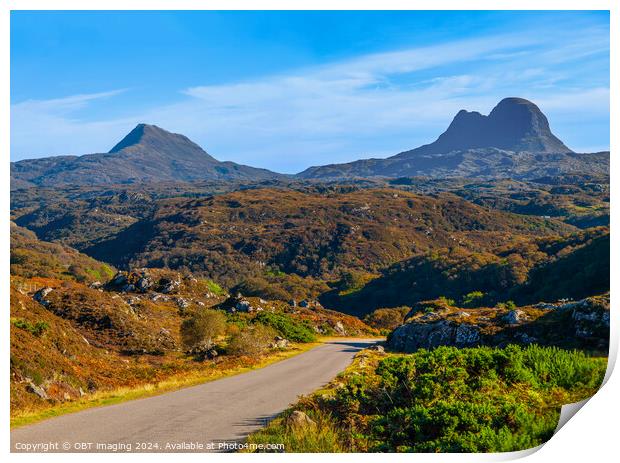 Suliven Assynt Mountains Scottish Highlands Print by OBT imaging