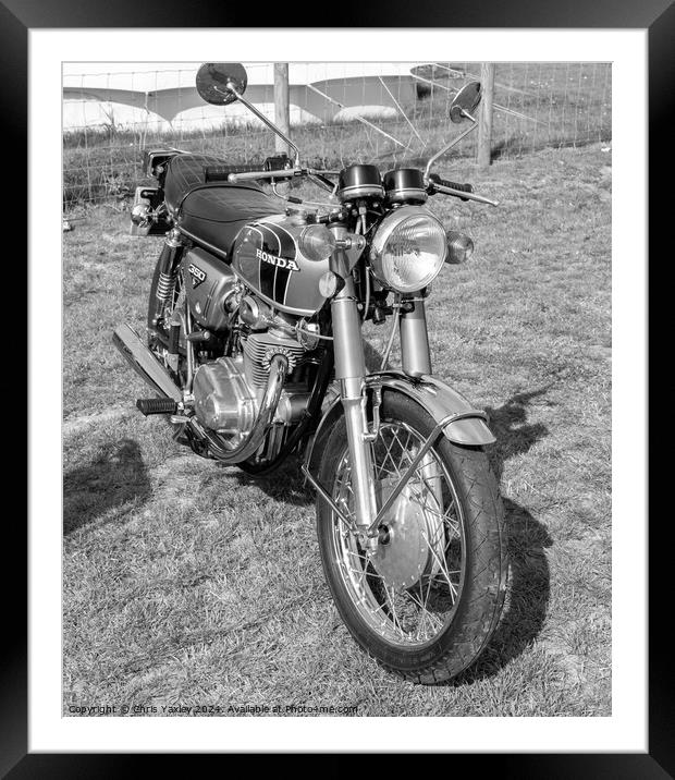 Honda CB350 Framed Mounted Print by Chris Yaxley