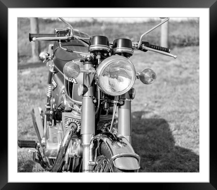 Honda CB 350 CC Framed Mounted Print by Chris Yaxley