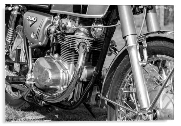 Classic Honda CB350 motorbike Acrylic by Chris Yaxley