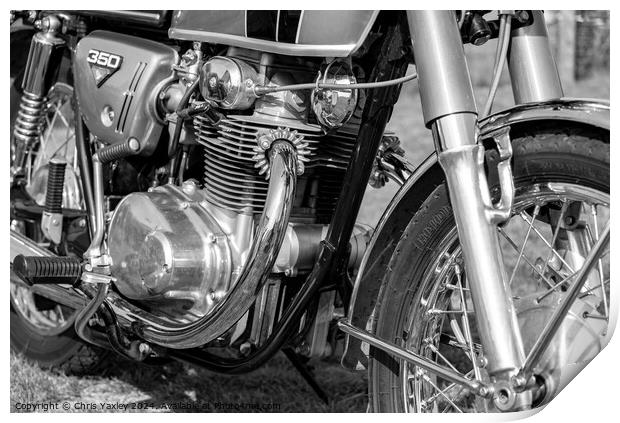 Classic Honda CB350 motorbike Print by Chris Yaxley