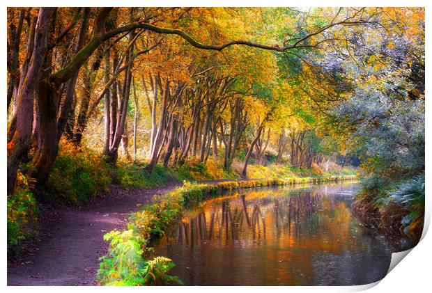 Huddersfield Narrow Canal in Autumn  Print by Alison Chambers