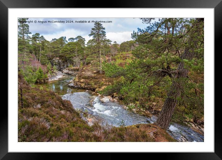 River Lui near Braemar in Royal Deeside Scotland Framed Mounted Print by Angus McComiskey