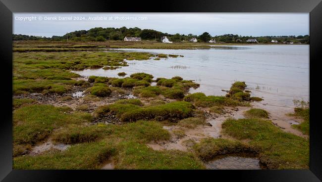 Tranquil Tides of Red Beach Framed Print by Derek Daniel