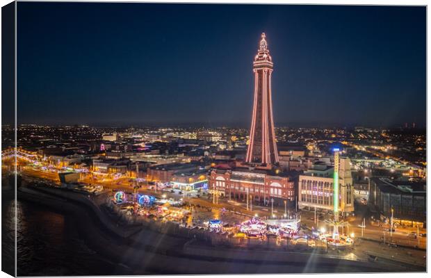 Blackpool Promenade Canvas Print by Apollo Aerial Photography