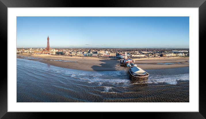 Blackpool Seaside Splendour Framed Mounted Print by Apollo Aerial Photography