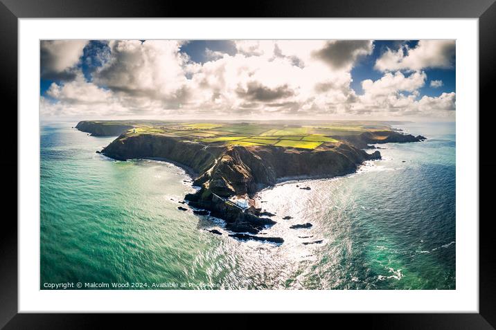 Hartland Point Lighthouse Framed Mounted Print by Malcolm Wood