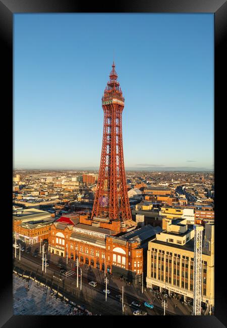 Blackpool Tower Framed Print by Apollo Aerial Photography